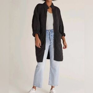 Z Supply Catharina Zip Jacket Charcoal Grey